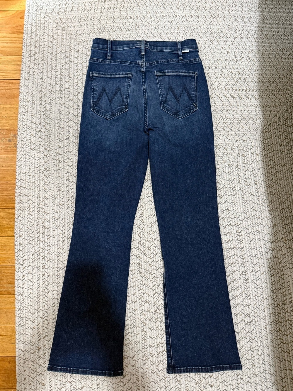 NWOT MOTHER Denim The Hustler Ankle Flare Jeans – Heirloom Blue - Picture 6 of 11